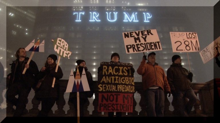 [종합] 반 트럼프 시카고 시위, 25만 명 참가